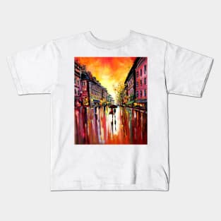 Rainy day in the city V Kids T-Shirt